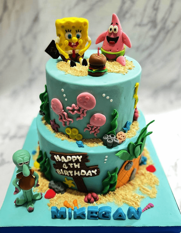 Beauteous Spongebob Squarepants Cake