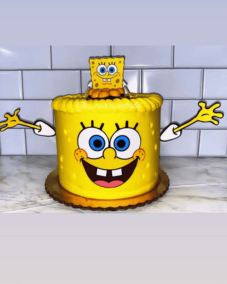 Cute Spongebob Squarepants Cake