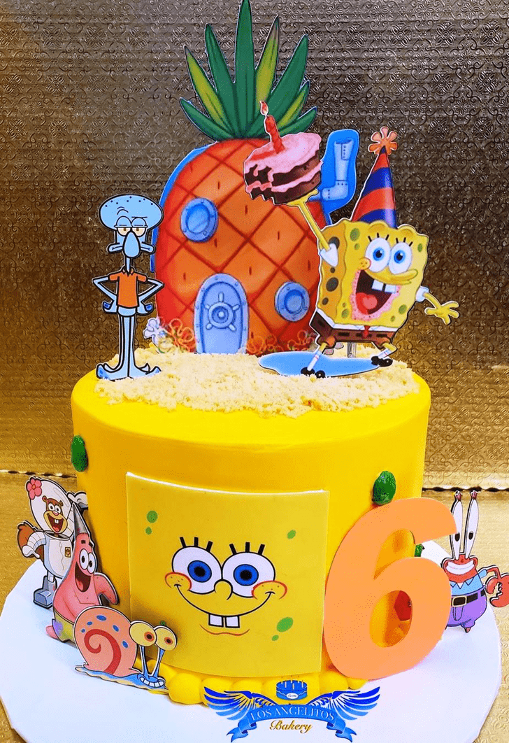 Delicate Spongebob Squarepants Cake