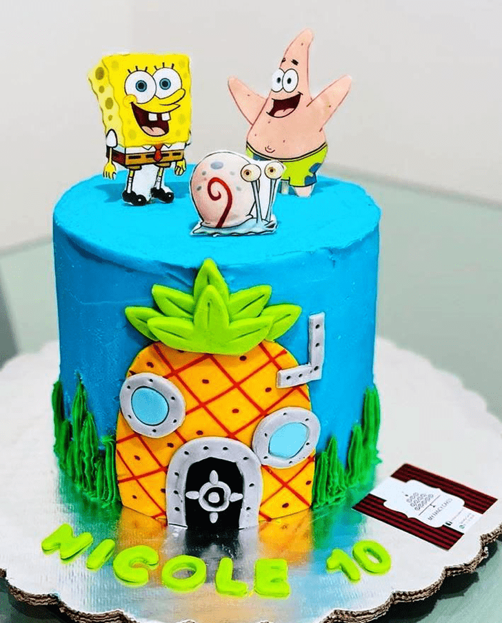 Enticing Spongebob Squarepants Cake