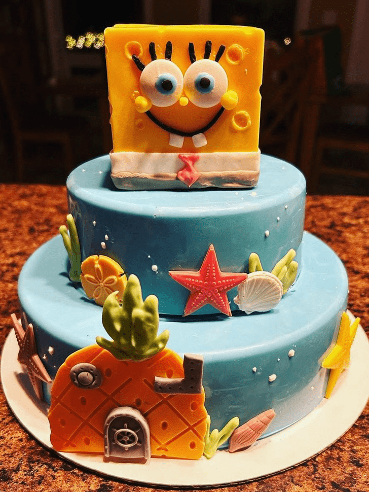 Pretty Spongebob Squarepants Cake
