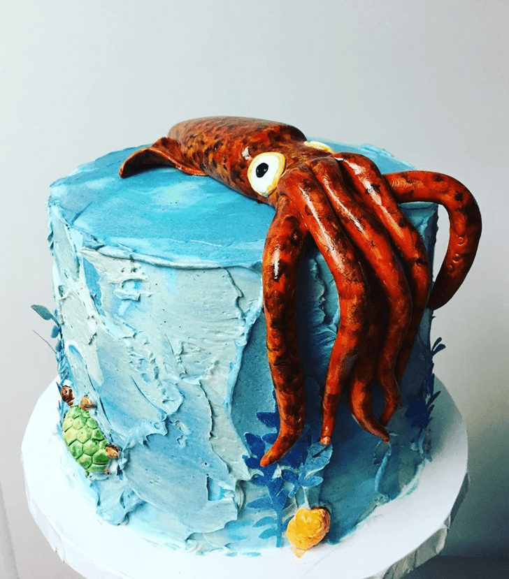 Admirable Squid Cake Design