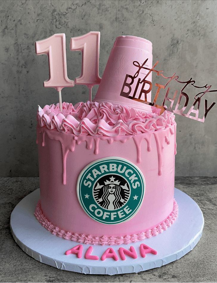 Lovely Starbucks Cake Design