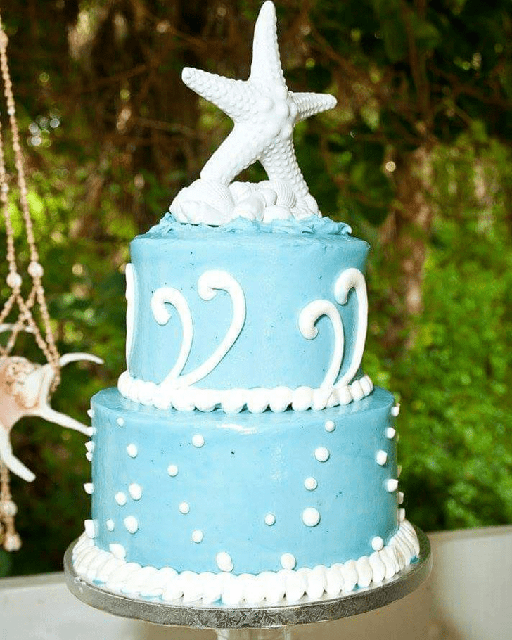 Dazzling Starfish Cake