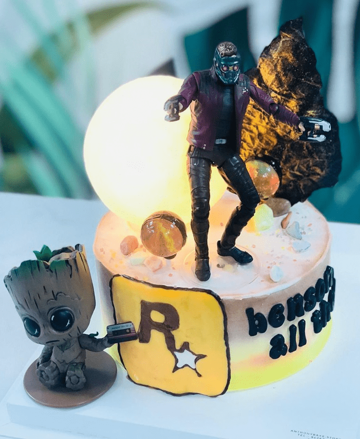 Dazzling Star Lord Cake