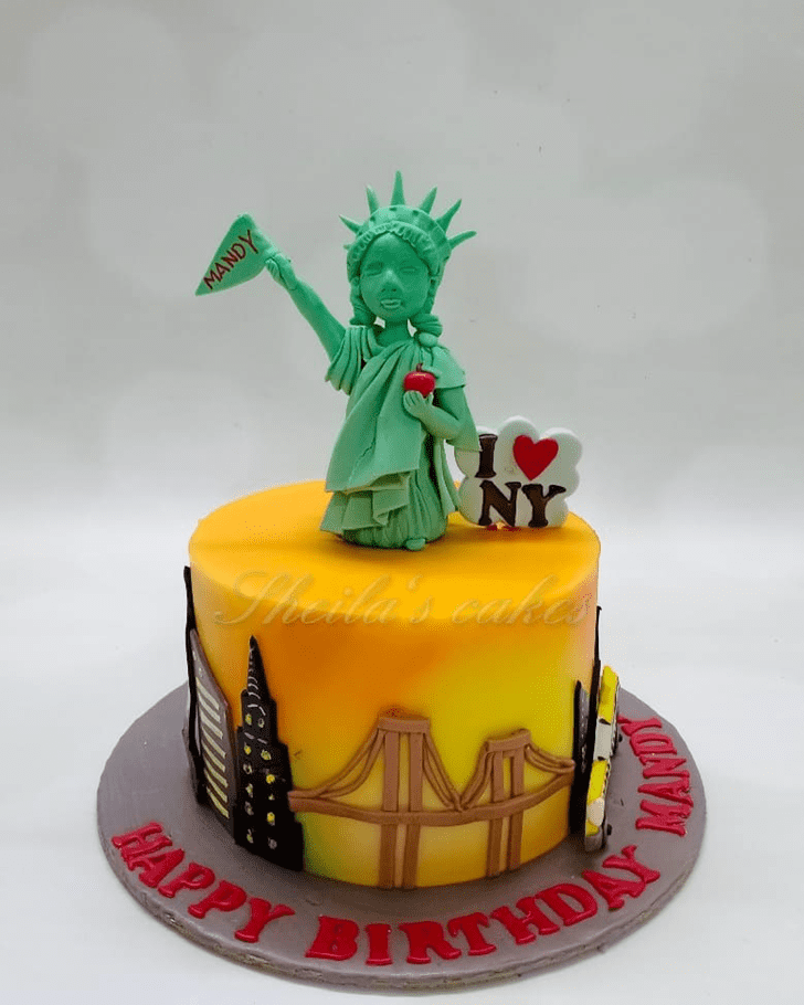 Appealing Statue of Liberty Cake