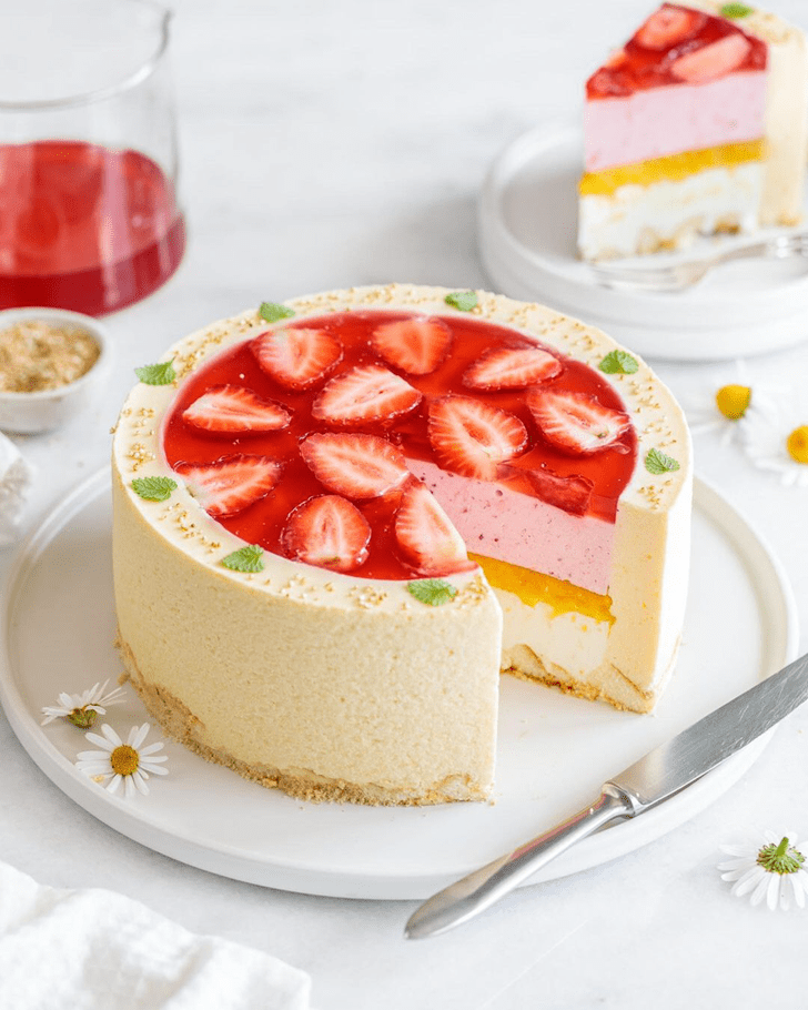 Comely Strawberry Cake