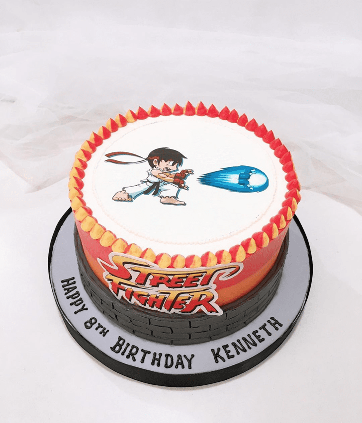 Angelic Street Fighter Cake