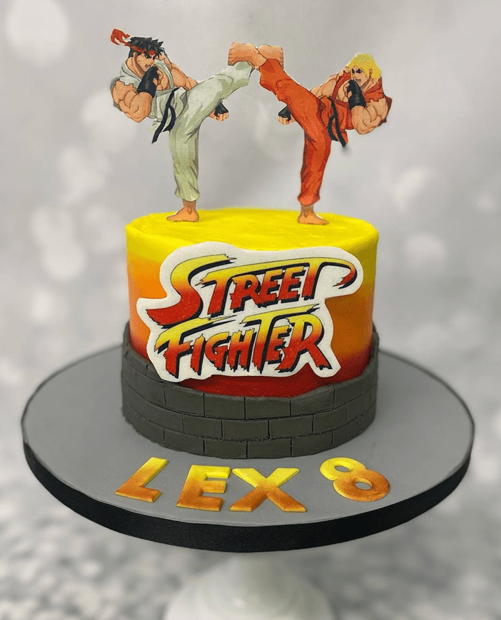 Beauteous Street Fighter Cake