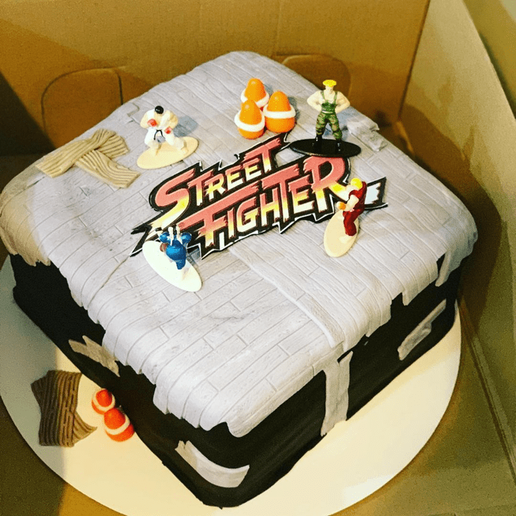 Delicate Street Fighter Cake