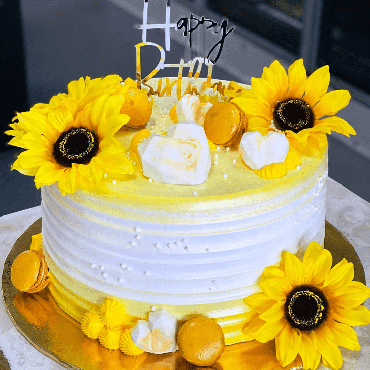 Angelic Sunflower Cake