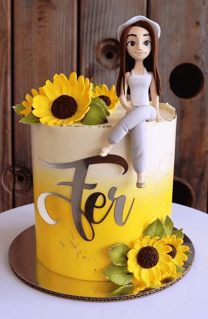 Delicate Sunflower Cake