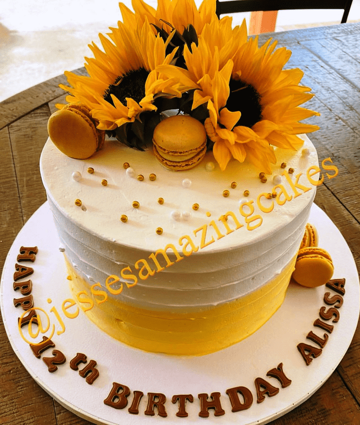 Delightful Sunflower Cake