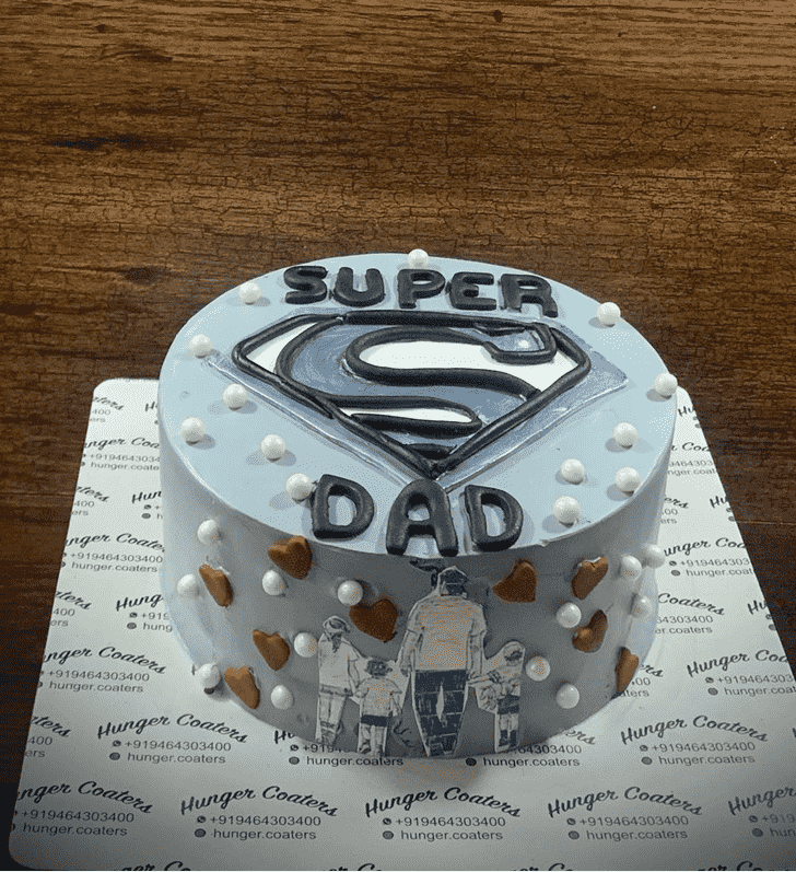 Admirable Superdad Cake Design