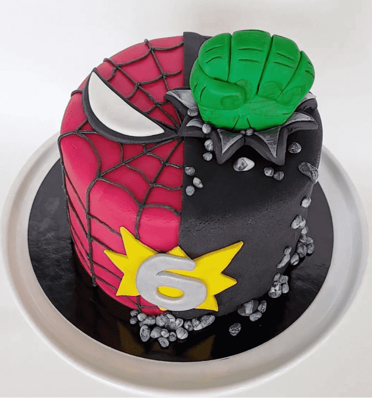 Charming Superhero Cake