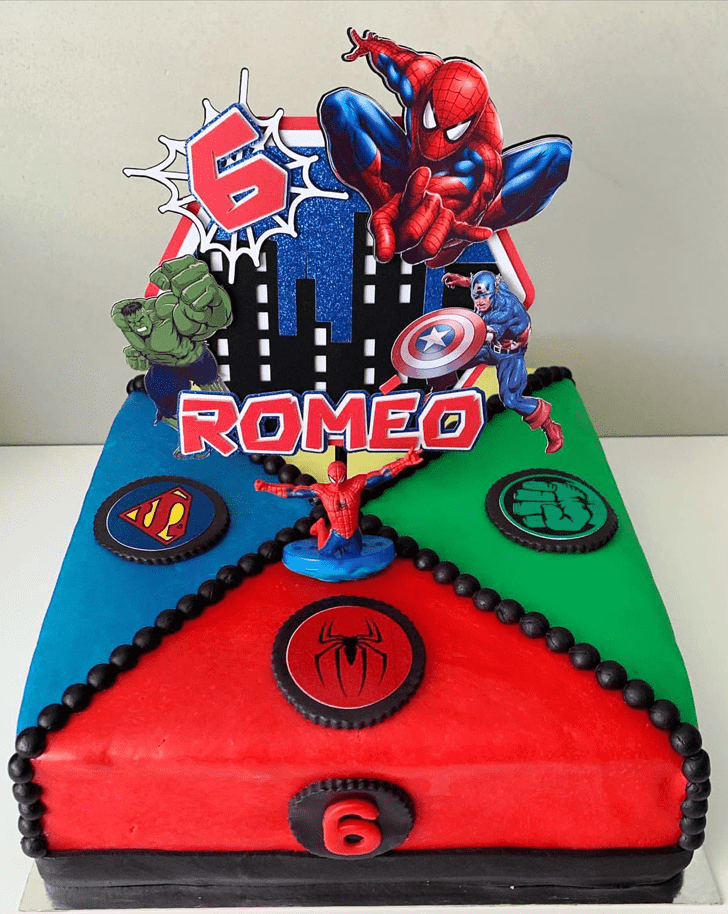 Comely Superhero Cake
