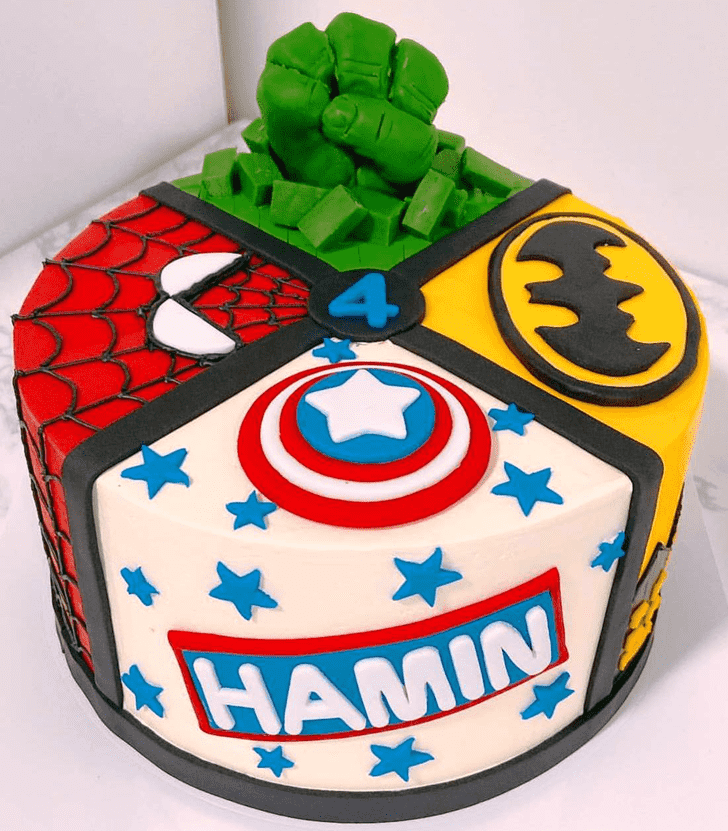 Dazzling Superhero Cake