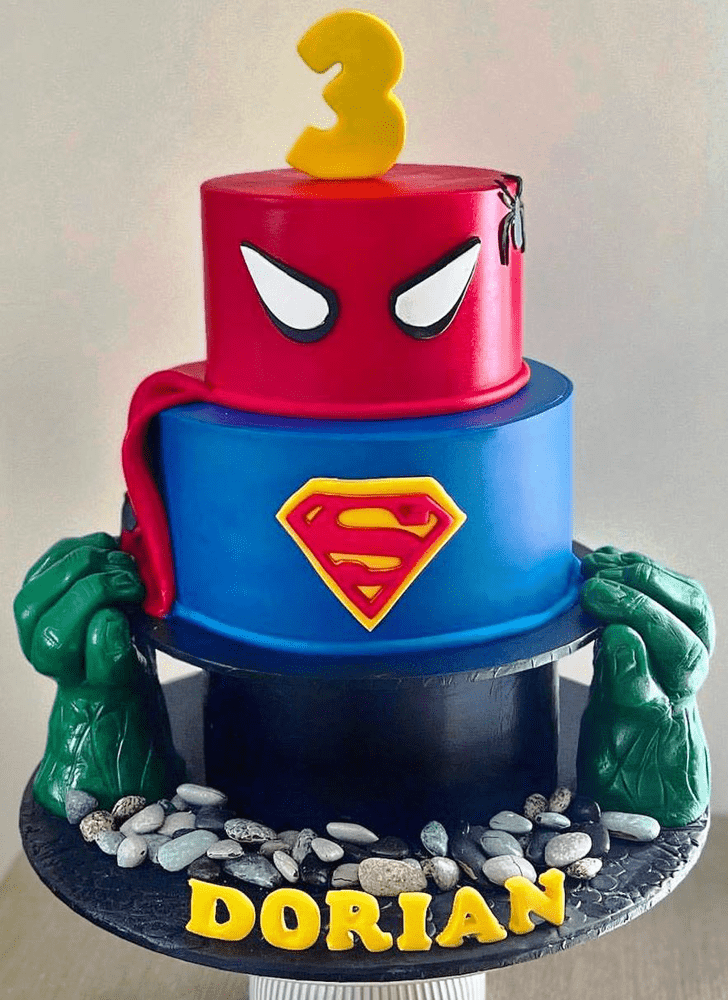 Handsome Superhero Cake