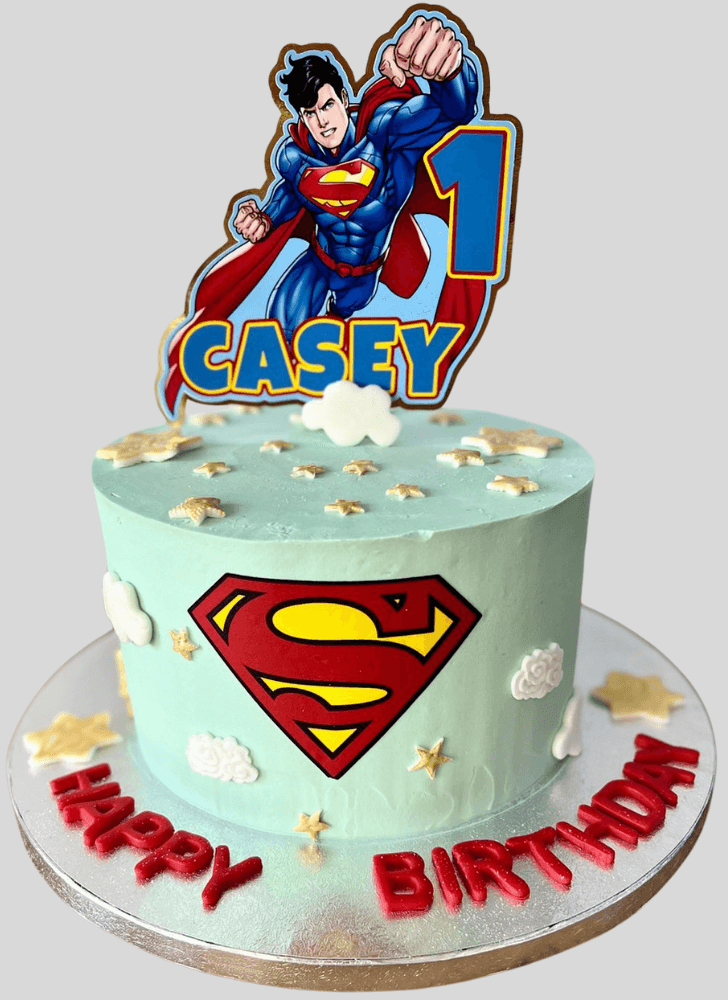 Resplendent Superman Cake