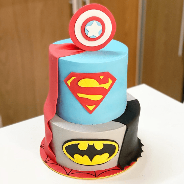 Inviting Superman Cake
