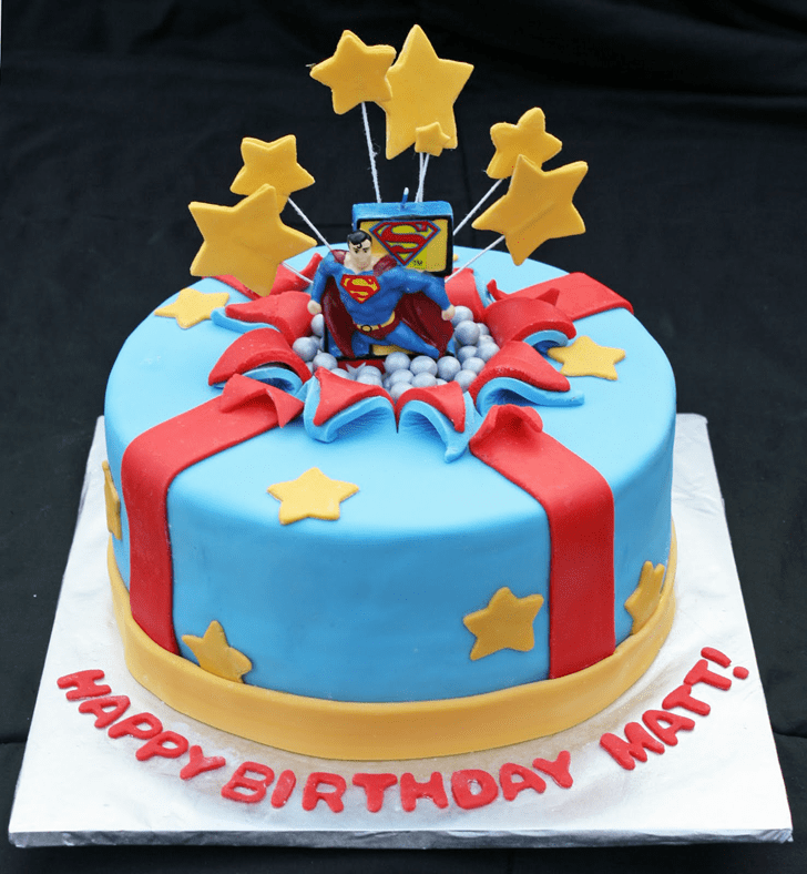 Radiant Superman Cake