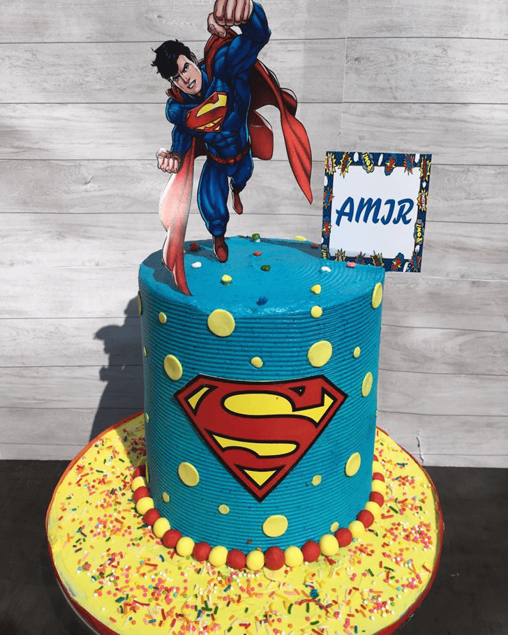 Refined Superman Cake