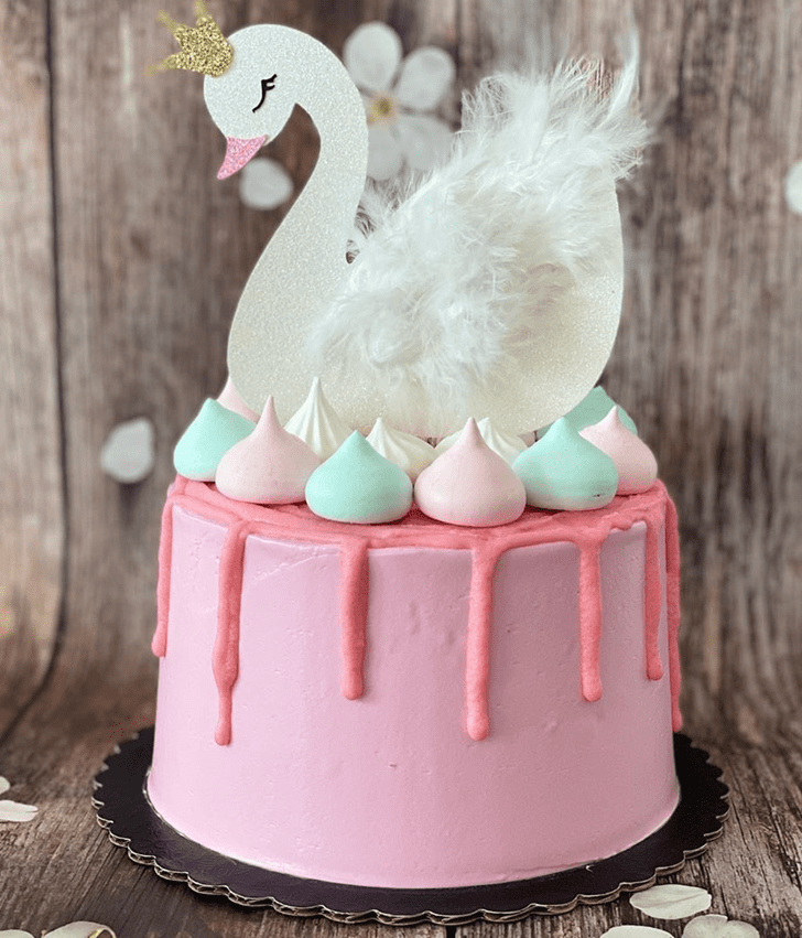 Charming Swan Cake