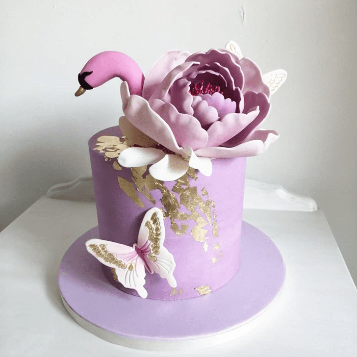 Graceful Swan Cake