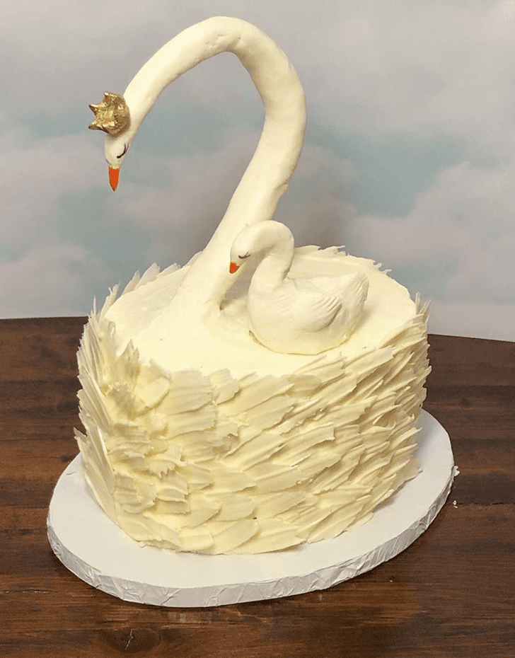 Lovely Swan Cake Design