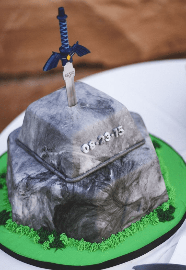 Delicate The Sword in the Stone Cake