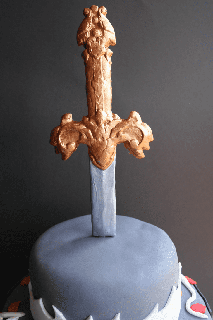 Inviting The Sword in the Stone Cake