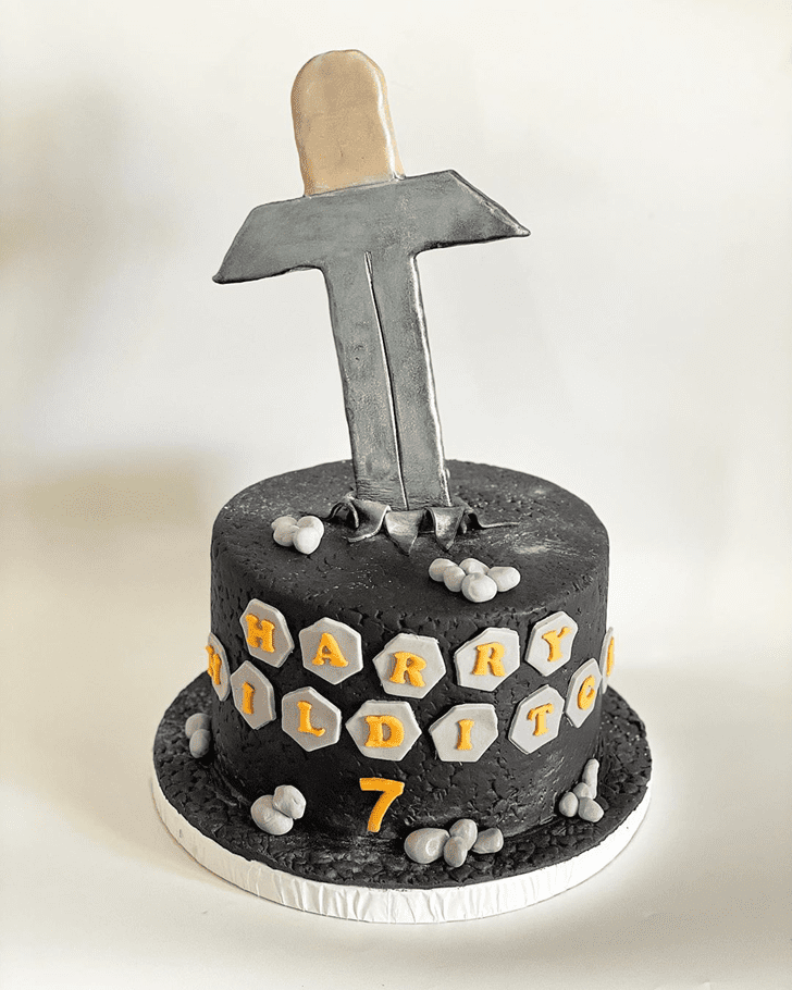 Lovely The Sword in the Stone Cake Design