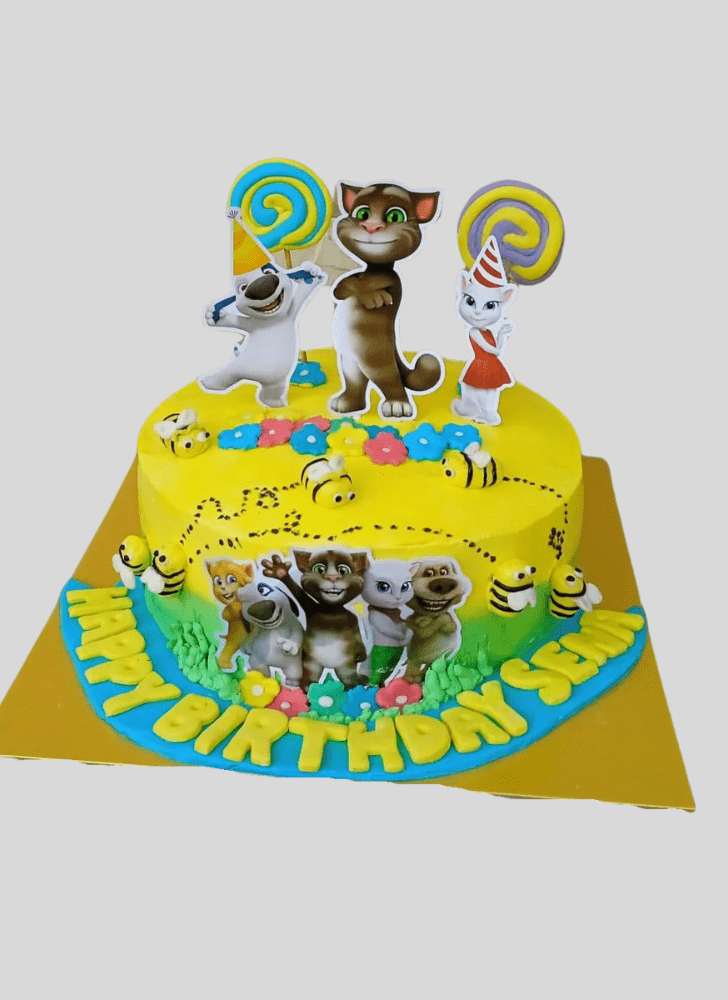 Exquisite Talking Tom Cake