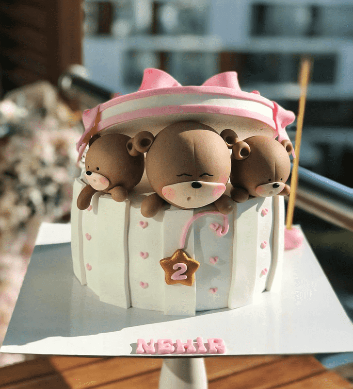 Comely Teddy Bear Cake