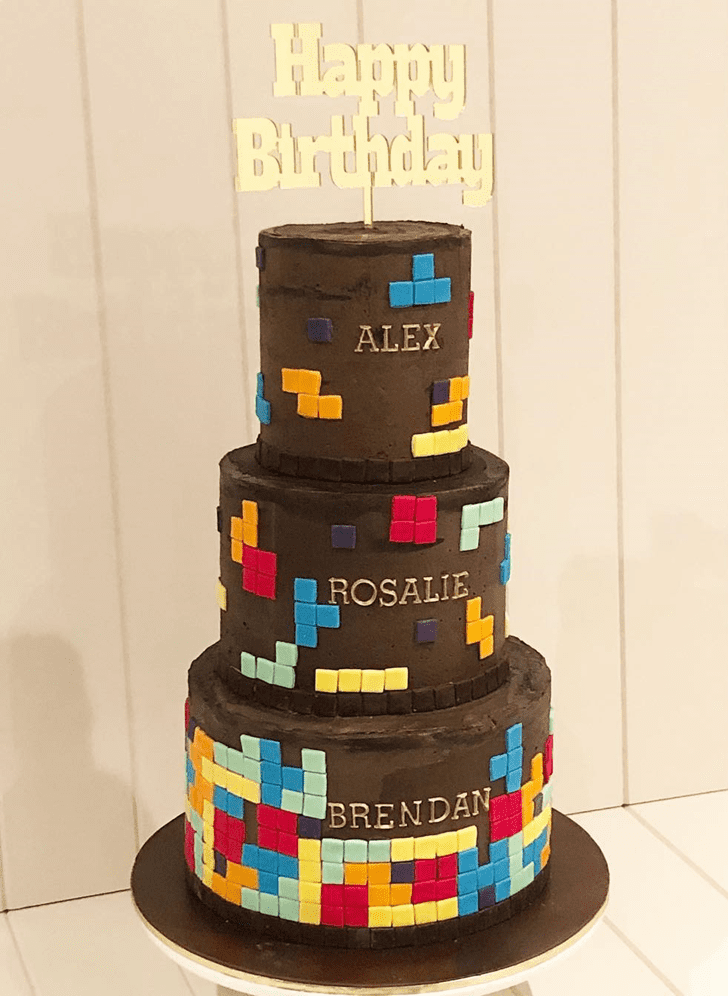 Admirable Tetris Cake Design