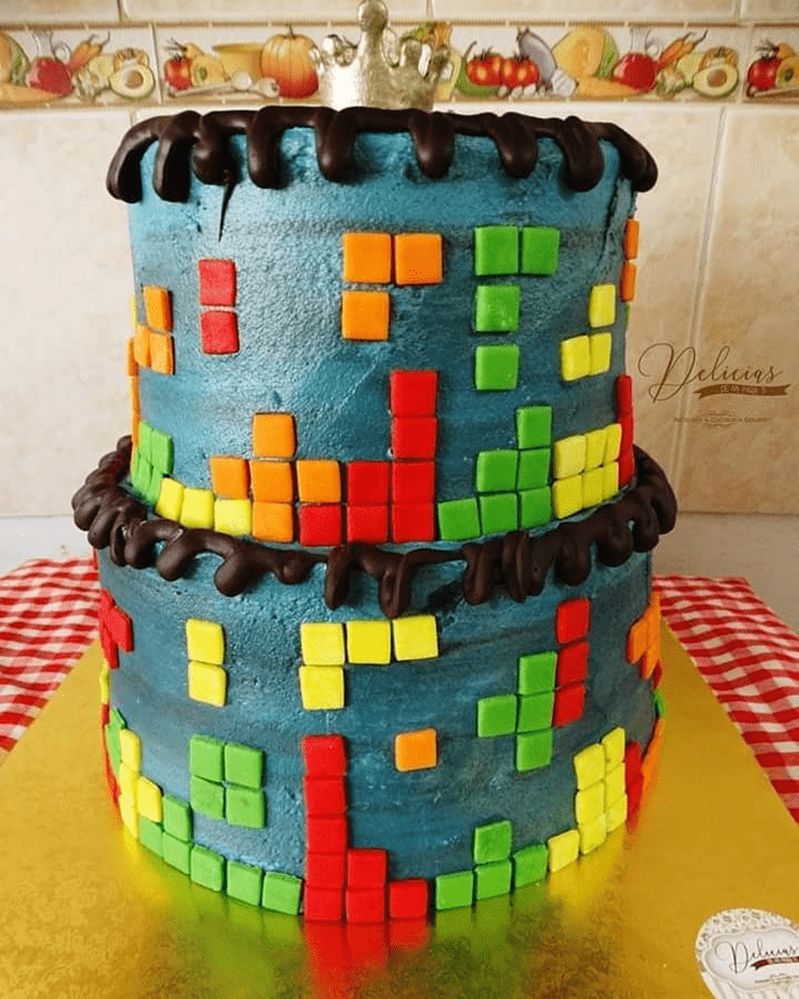 Enthralling Tetris Cake