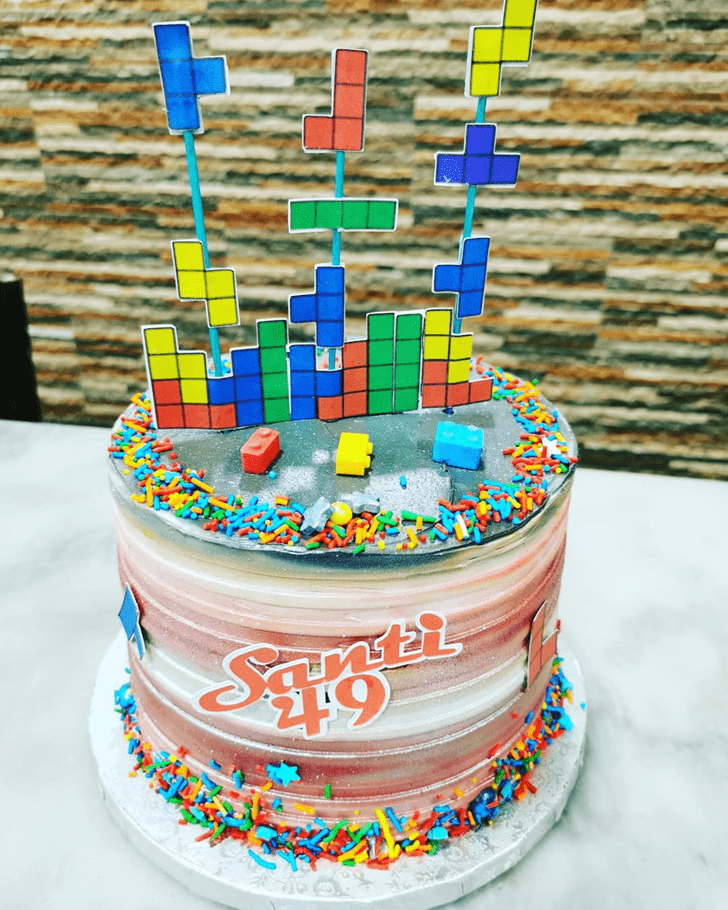 Good Looking Tetris Cake