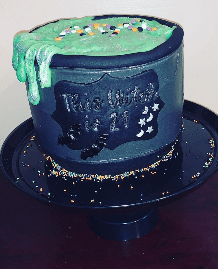 Admirable The Black Cauldron Cake Design