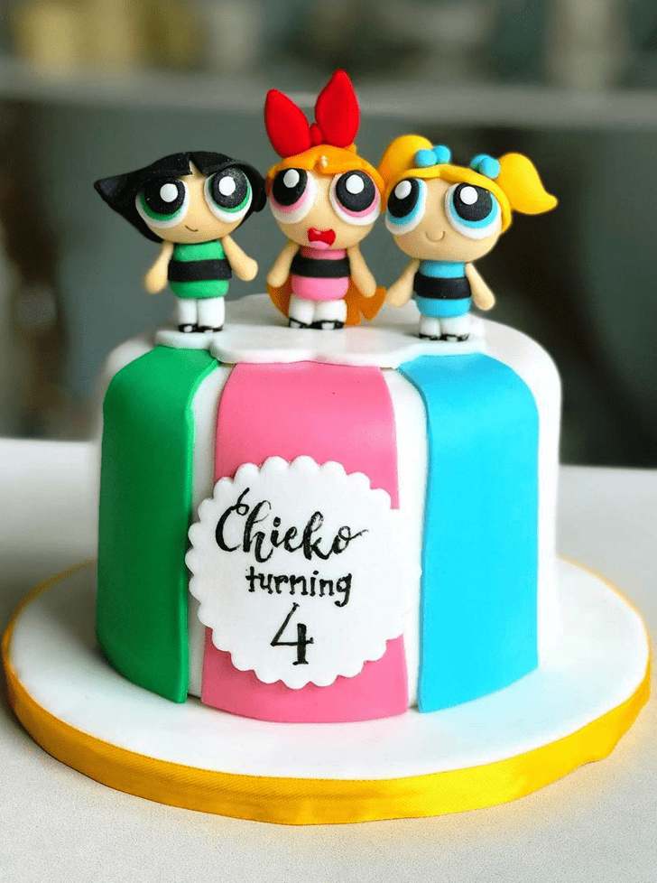 Delicate The Powerpuff Girls Cake