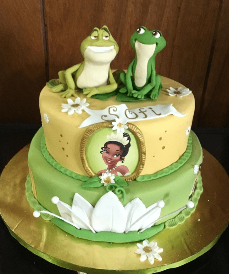 Delicate The Princess and the Frog Cake