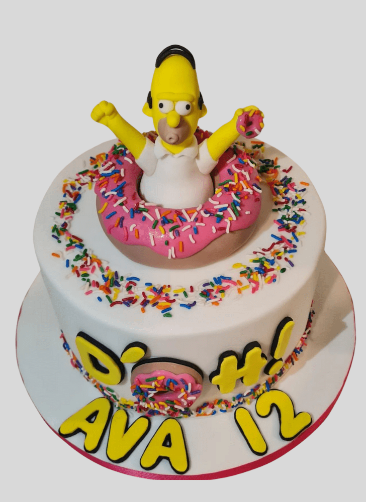 Cute The Simpsons Cake