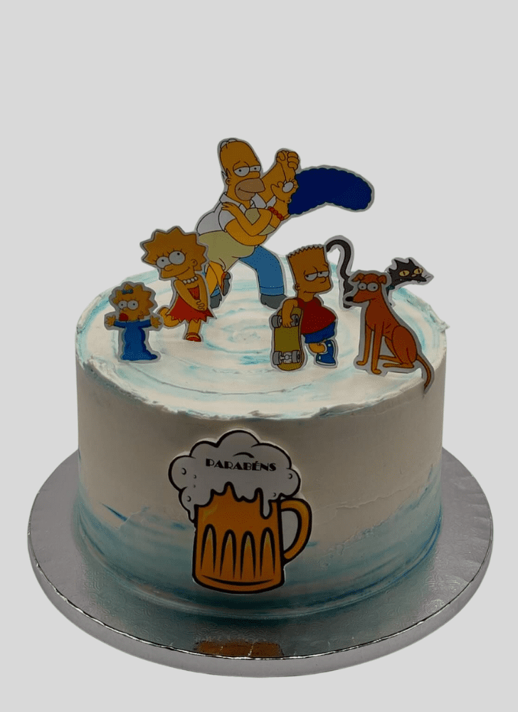 Inviting The Simpsons Cake