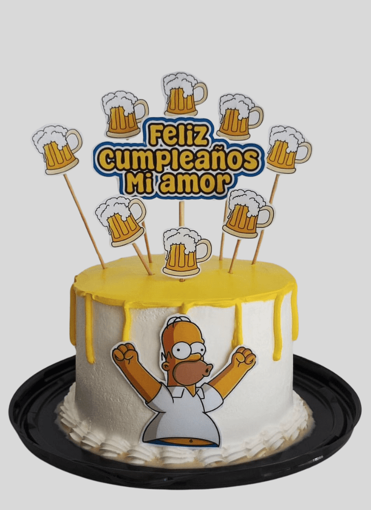 Wonderful The Simpsons Cake Design