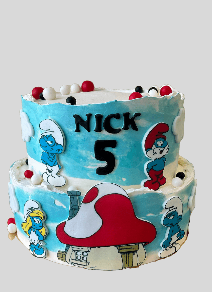 Classy The Smurfs Cake