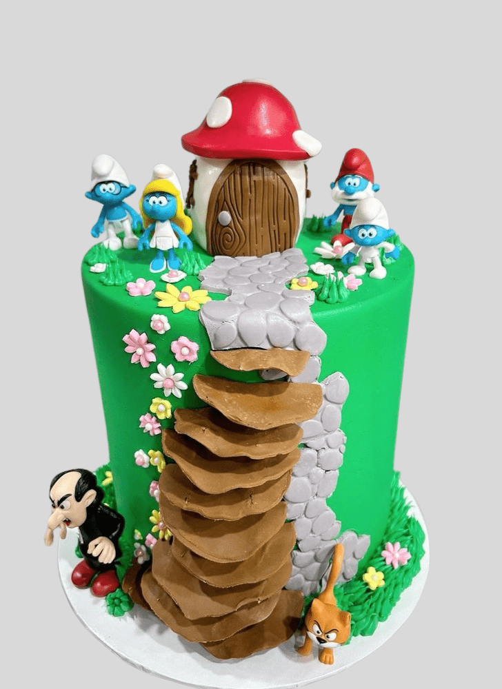 Cute The Smurfs Cake
