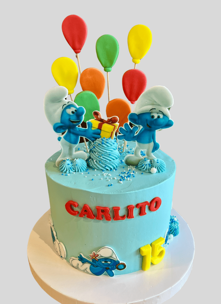 Dazzling The Smurfs Cake