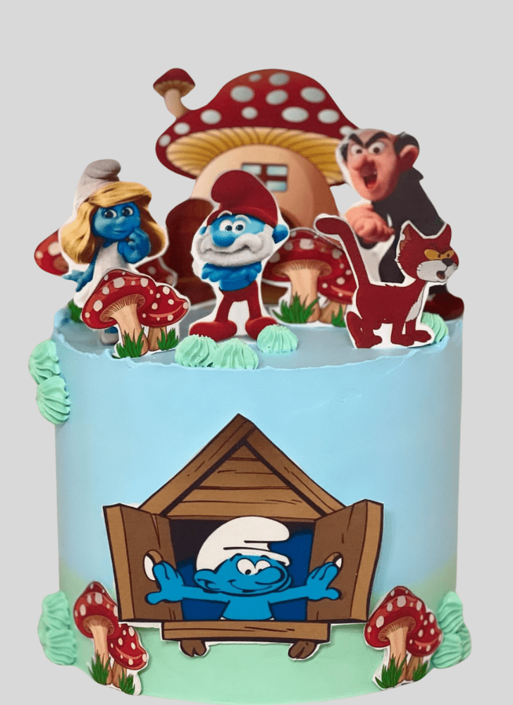 Enthralling The Smurfs Cake