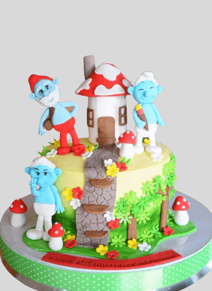 Enticing The Smurfs Cake