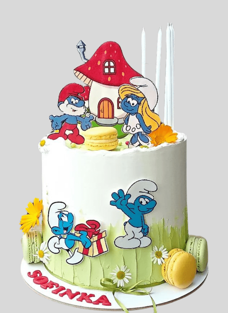 Exquisite The Smurfs Cake