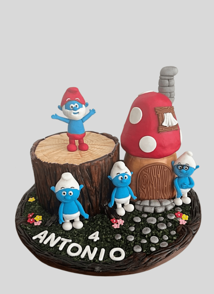 Fetching The Smurfs Cake